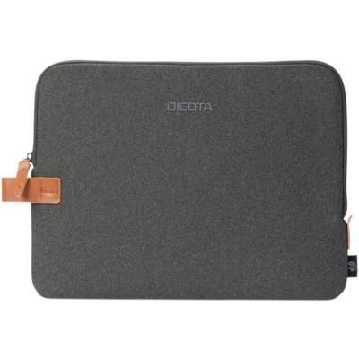 Szürke laptoptáska narancssárga cipzárral és a középen lévő 'Dicota' felirattal.