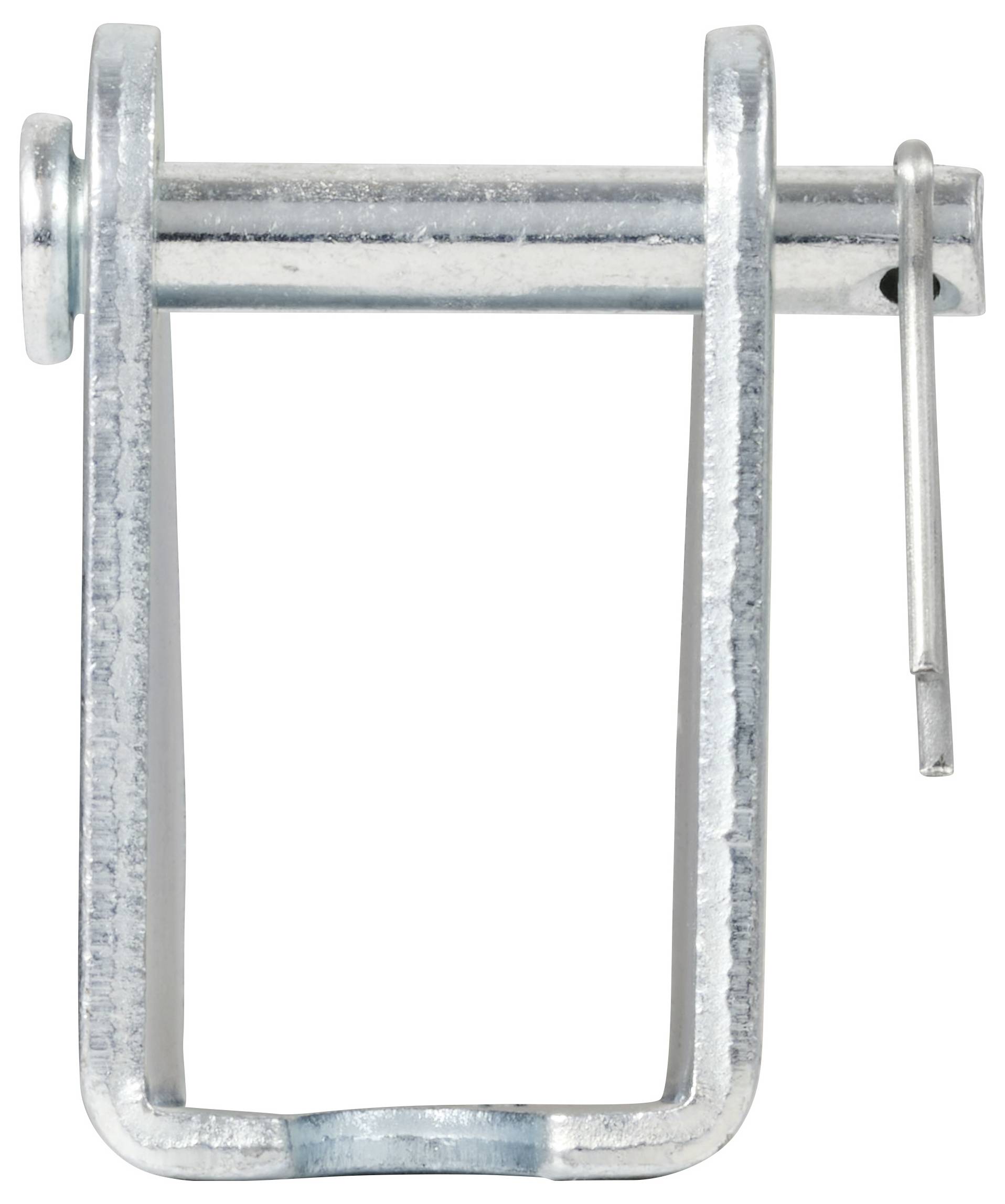 Fémből készült U alakú csap, amelyet gyakran gépészetben és szerkezetekben használnak csavarok és kötőelemek rögzítésére.