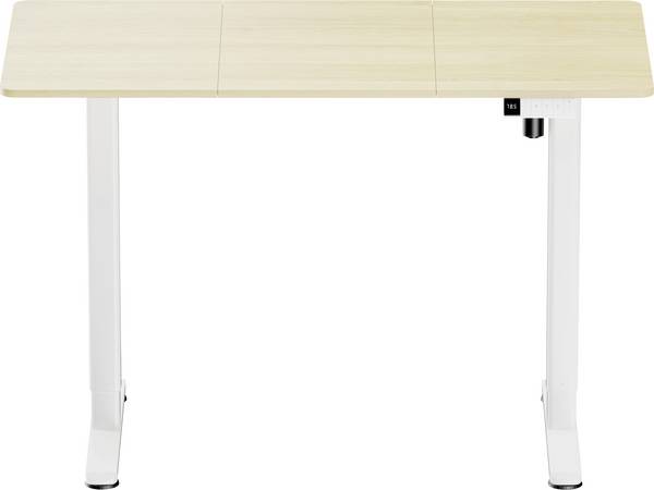 SpeaKa Professional Íróasztal ülő és álló munkához Elektromosan állítható magasság Magasság tartomány: 72 - 1.2 m (Sz x Mé) 120 cm x 60 cm Fehér, Fa (világos) SP-SSD-WN02 SP-13497420
