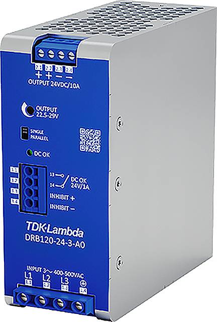 TDK DRB120-24-3-A0 Kalapsínes tápegység 29 V/DC 5 A 120 W Kimenetek száma:1 x Tartalom, tartalmi egységek rendelésenként 1 db
