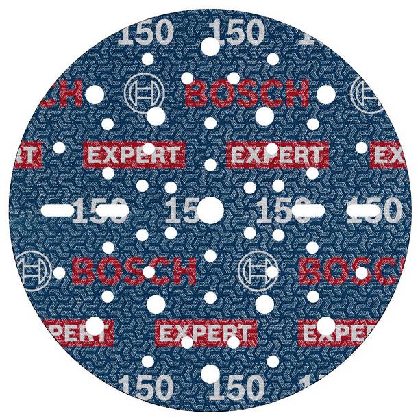 Bosch Expert típusú, lyukacsos csiszolópapír korongok, sok furattal a porszívós poreltávolítás érdekében. Alkalmas fa- és fémmegmunkáláshoz.