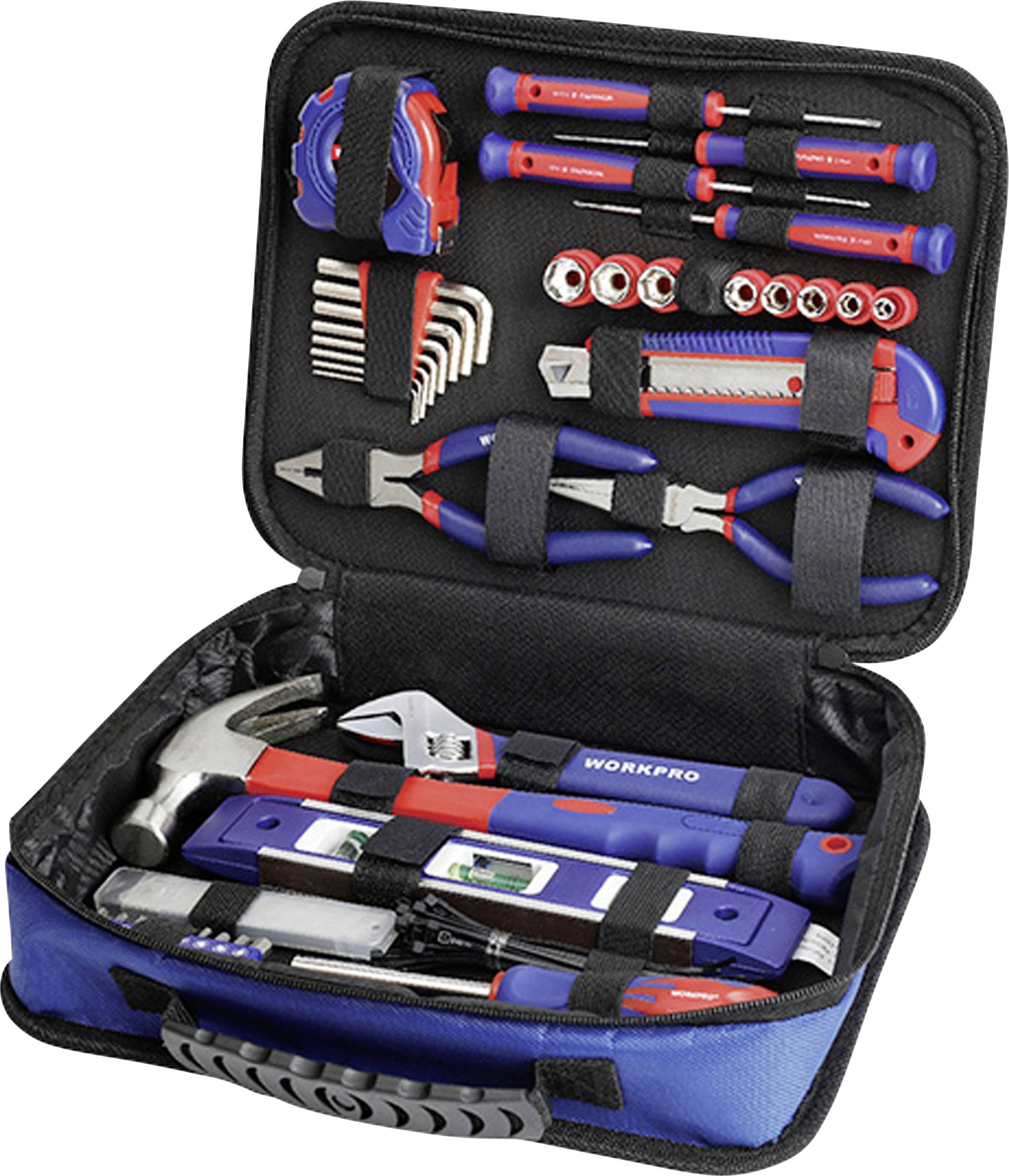 WorkPro WP209066 Szerszámkészlet Kisiparos, Univerzális, Technikus táskában 100 részes