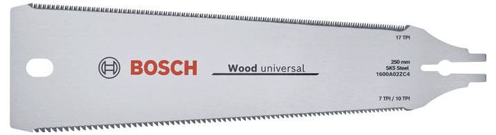Bosch szablyafűrészlap, 250 mm, univerzális felhasználásra fában.