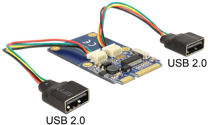 Delock 95242 PCI Express kártya USB-A (USB 2.0) Mini-PCI-Express-0