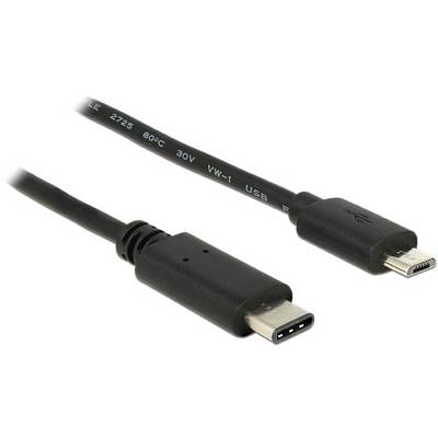 USB-kábel két csatlakozóval: baloldalt USB-C, jobboldalt Micro-USB.
