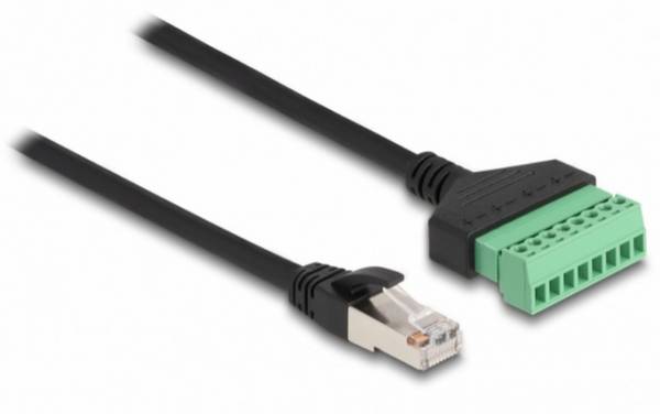 Delock 65975 RJ45 Hálózati kábel, patchkábel CAT 6 U/UTP 0.30 m Fekete, Zöld Árnyékolatlan 1 db
