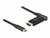 'Delock USB-C-ről HDMI-re átalakító, fekete, mindkét csatlakozót mutatja: baloldalon USB-C, jobboldalon HDMI.'