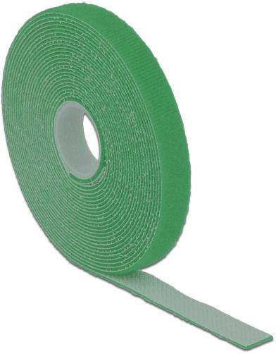 Delock Kabelbinder Tépőzár Kötegeléshez Bolyhos és horgos fél (H x Sz) 5 m x 13 mm Zöld 1 db