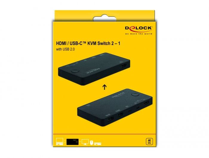 Delock 11477 1+5 port KVM átkapcsoló HDMI Billentyűzet 3840 x 2160 Pixel-2