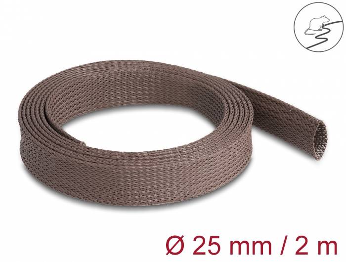 Delock 20901 20901 Fonat védőtömlő Barna Poliészter 2 m 18 - 33 mm 1 db-0