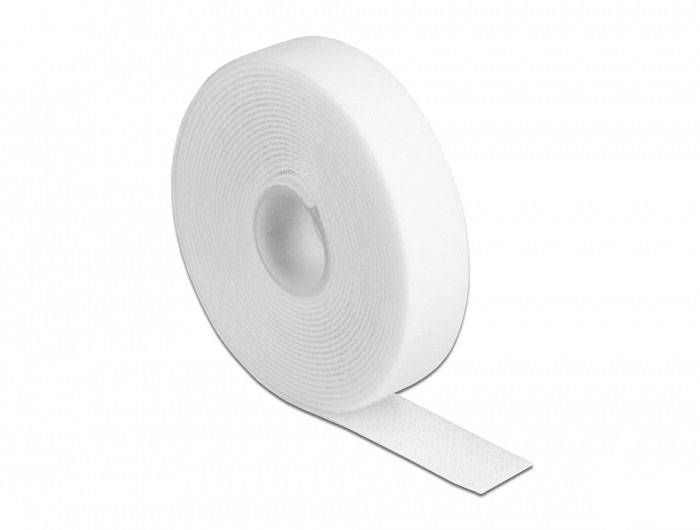 Delock 18380 Tépőzár (H x Sz) 3 m x 3000 mm Fehér 1 db