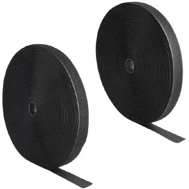 Delock 20853 Tépőzár Felvarrható Bolyhos és horgos fél (H x Sz) 25 m x 25 mm Fekete 1 db
