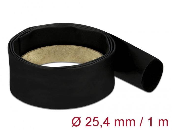 Delock 20663 Zsugorcső Fekete 25.4 mm Zsugorodási arány:4:1 1 db