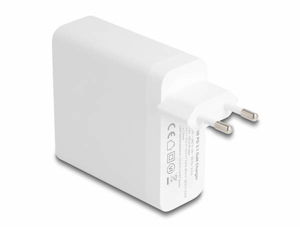 Delock 41471 USB-s töltőkészülék 140 W  USB PD 3.1 Fehér Beltér GaN