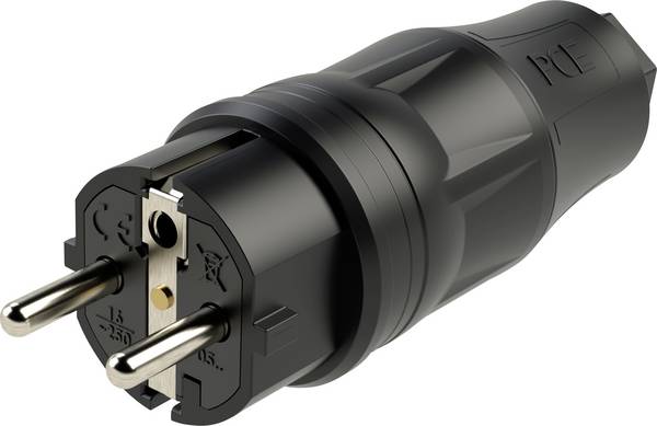 PC Electric 05721-ss Védőérintkezős dugó Műanyag  250 V Fekete IP54