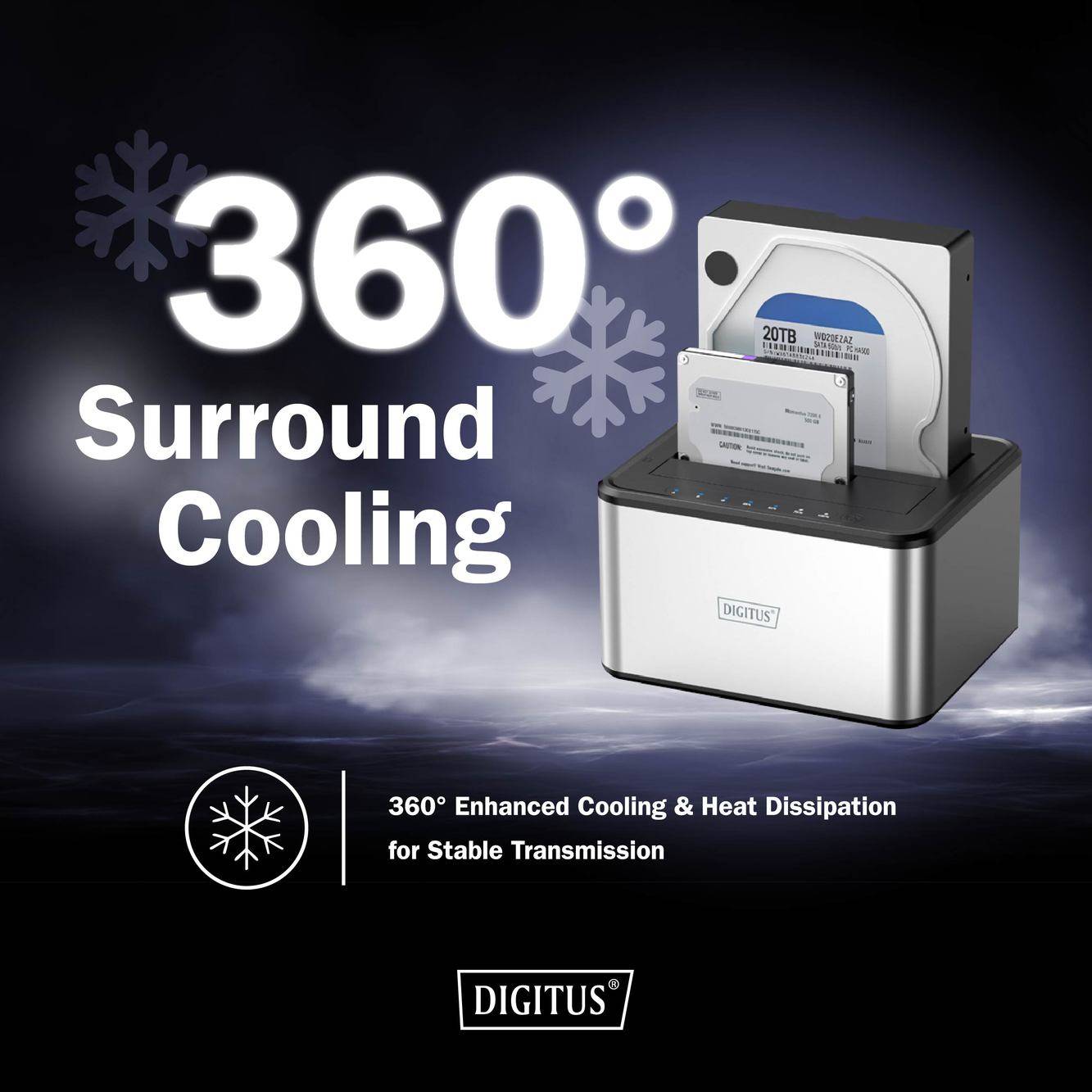 Digitus DA-71540-2 USB-A, USB, USB-A (USB 3.0) SATA, SATA 6 Gb/s, SATA I, SATA II, SATA III Merevlemez másoló állomás 2.-11