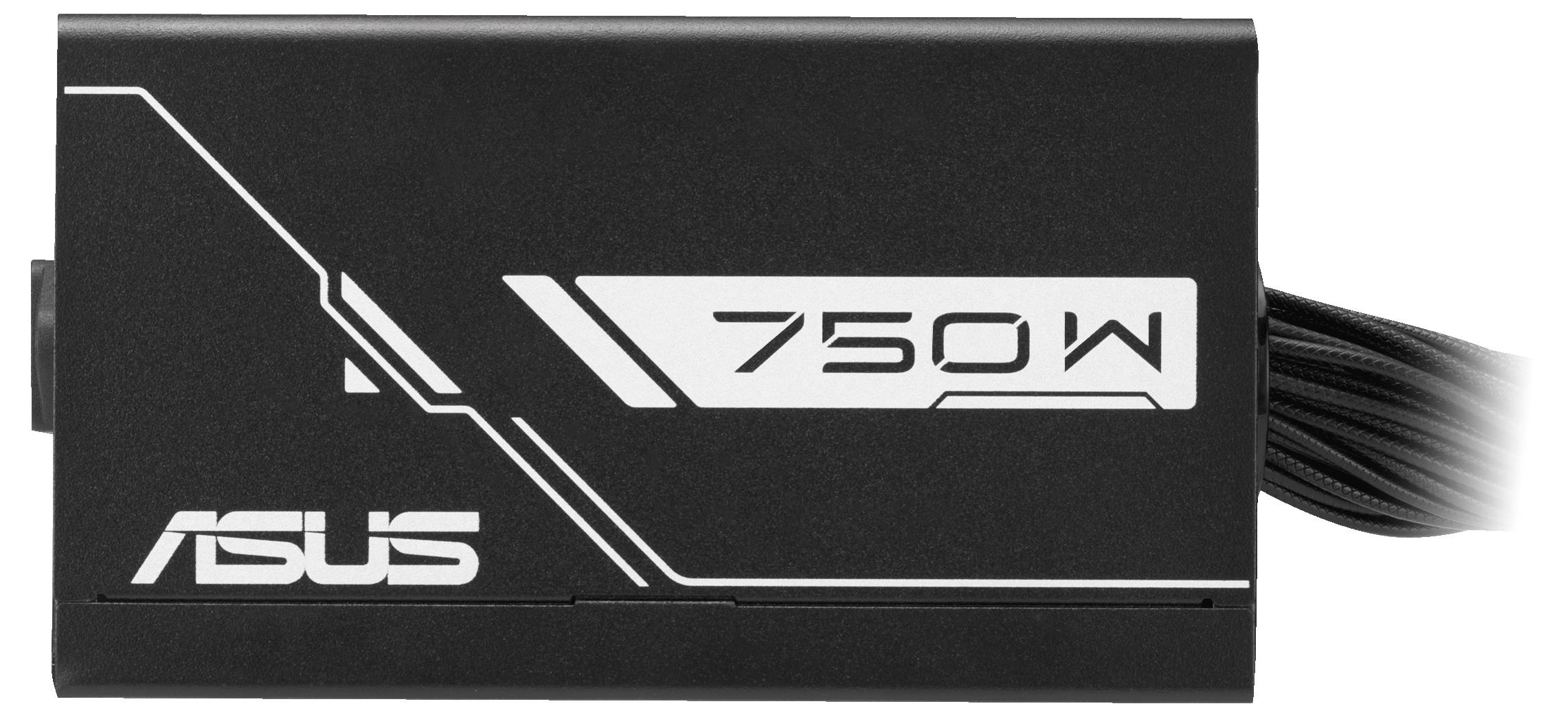 ASUS fekete tápegység, 750W felirattal.