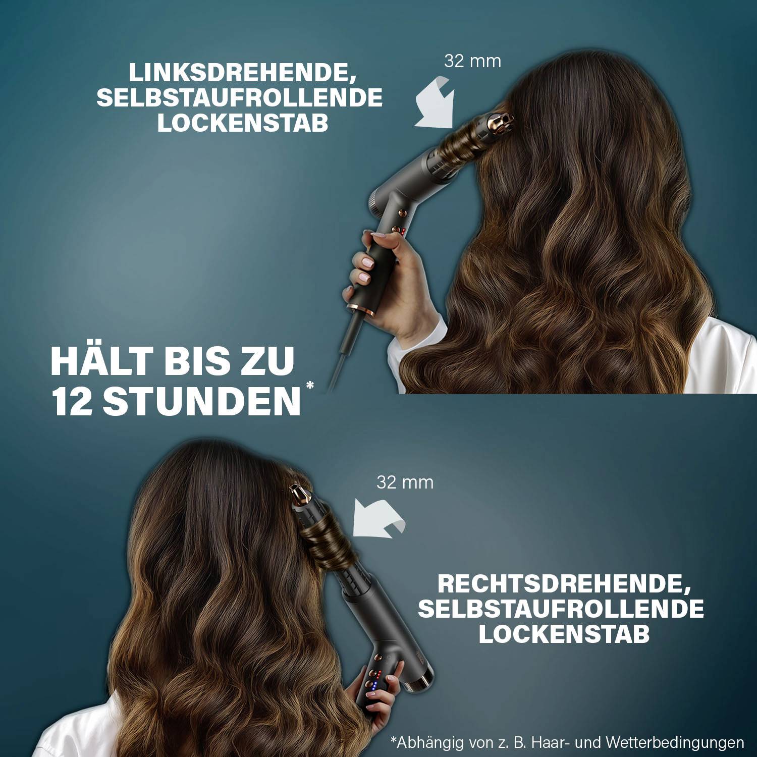 Hat különböző hajformázó feltét egymás mellett, mindegyik specifikus funkcióval a frizurák változtatásához és a töredezettség csökkentéséhez.