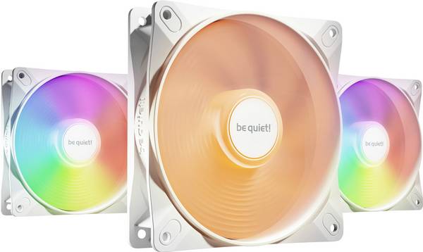 BeQuiet LIGHT WINGS LX 120mm PWM high-speed White Triple-Pack Számítógépház ventilátor Fehér (Sz x Ma x Mé) 120 x 120 x 25 mm LED-es világítással