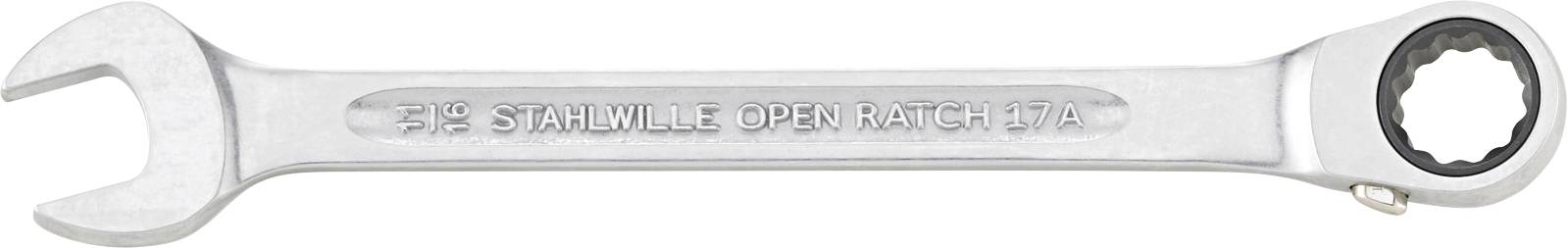 Stahlwille 41473838 OPEN RATCH 17a 11/16 15° Gyűrűs villáskulcs