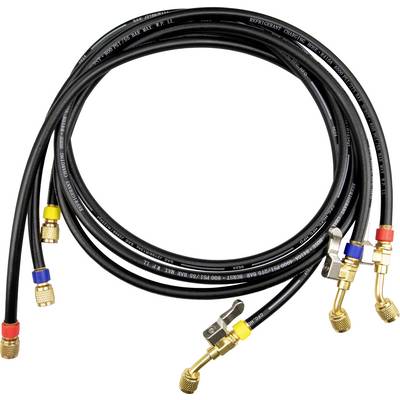testo 0554 2115 3er Schläuche Ventil 1/4" zu 1/4" (SAE) bzw. 7/16" zu 7/16" (UNF) Tömlő készlet