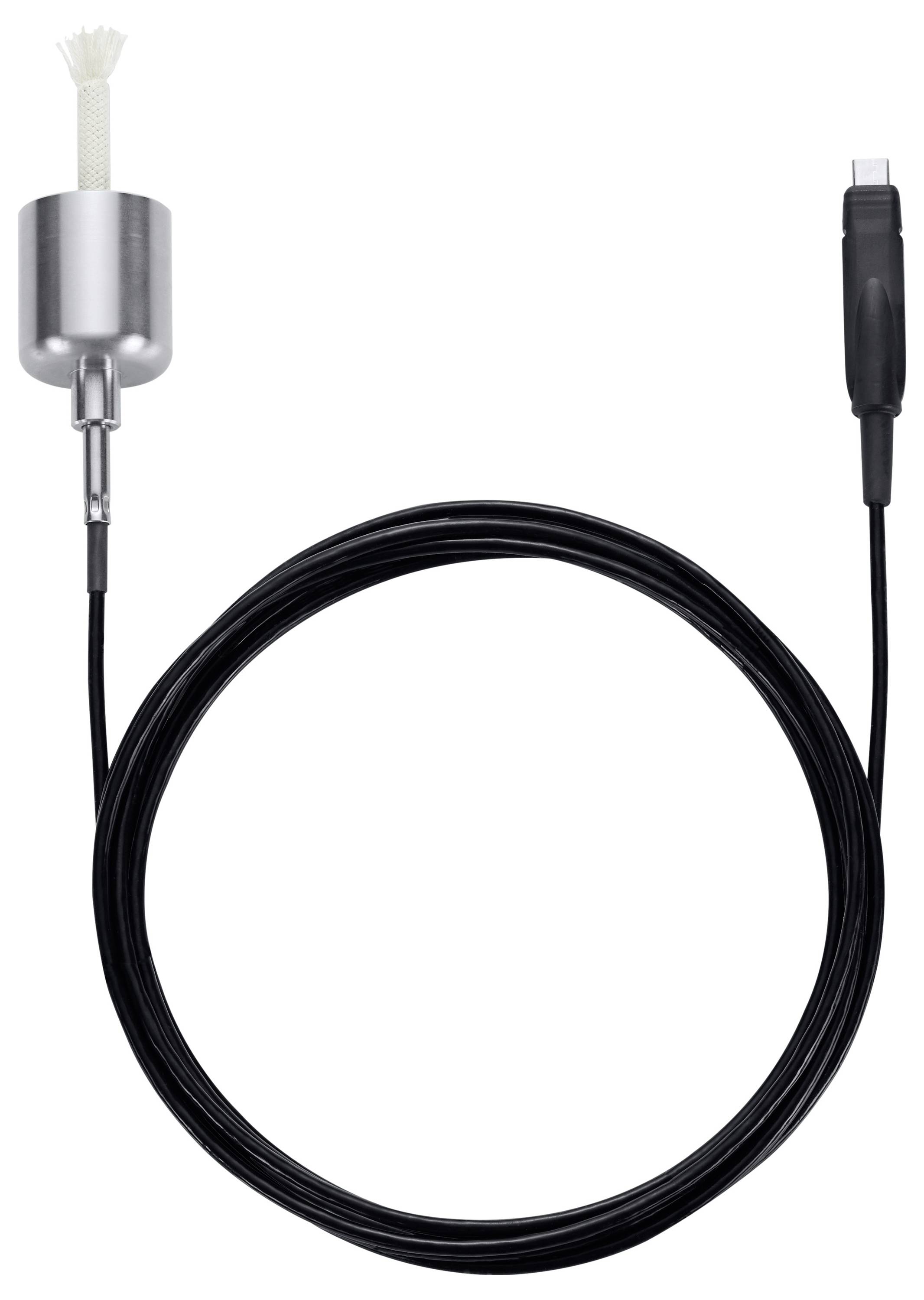 Egy hosszú kábellel rendelkező fűtőrúd, amelynek egyik végén fűtőtekercs, a másik végén pedig USB-C csatlakozó van. Precíz hőkezelési alkalmazásokra alkalmas.