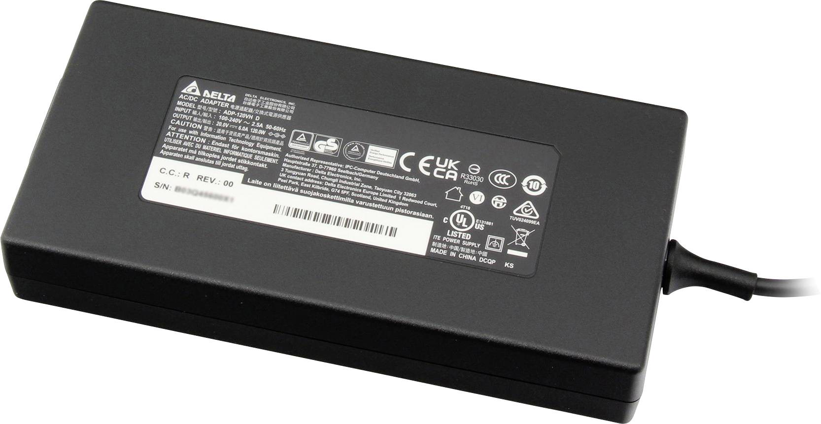 Delta Electronics Netzteil ADP-120VH D Notebook tápegység 120 W 20 V 6 A