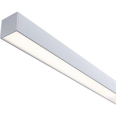 Egy modern, téglalap alakú LED-mennyezeti lámpa ezüst színben, kiváló beltéri világításhoz.