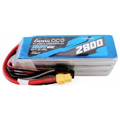 Gens ace Akkucsomag, LiPo 22.2 V 2800 mAh 60 C Tömb XT60