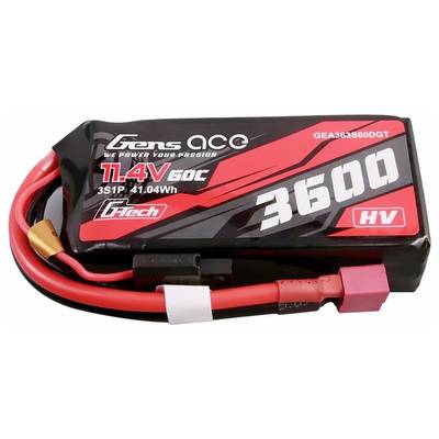 Gens ace Akkucsomag, LiPo 11.4 V 3600 mAh 60 C Tömb T-dugó