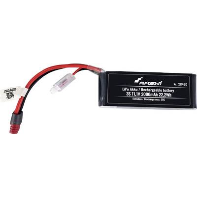 Amewi Akkucsomag, LiPo 11.1 V 2000 mAh Cellaszám: 3 50 C Soft doboz T-dugó