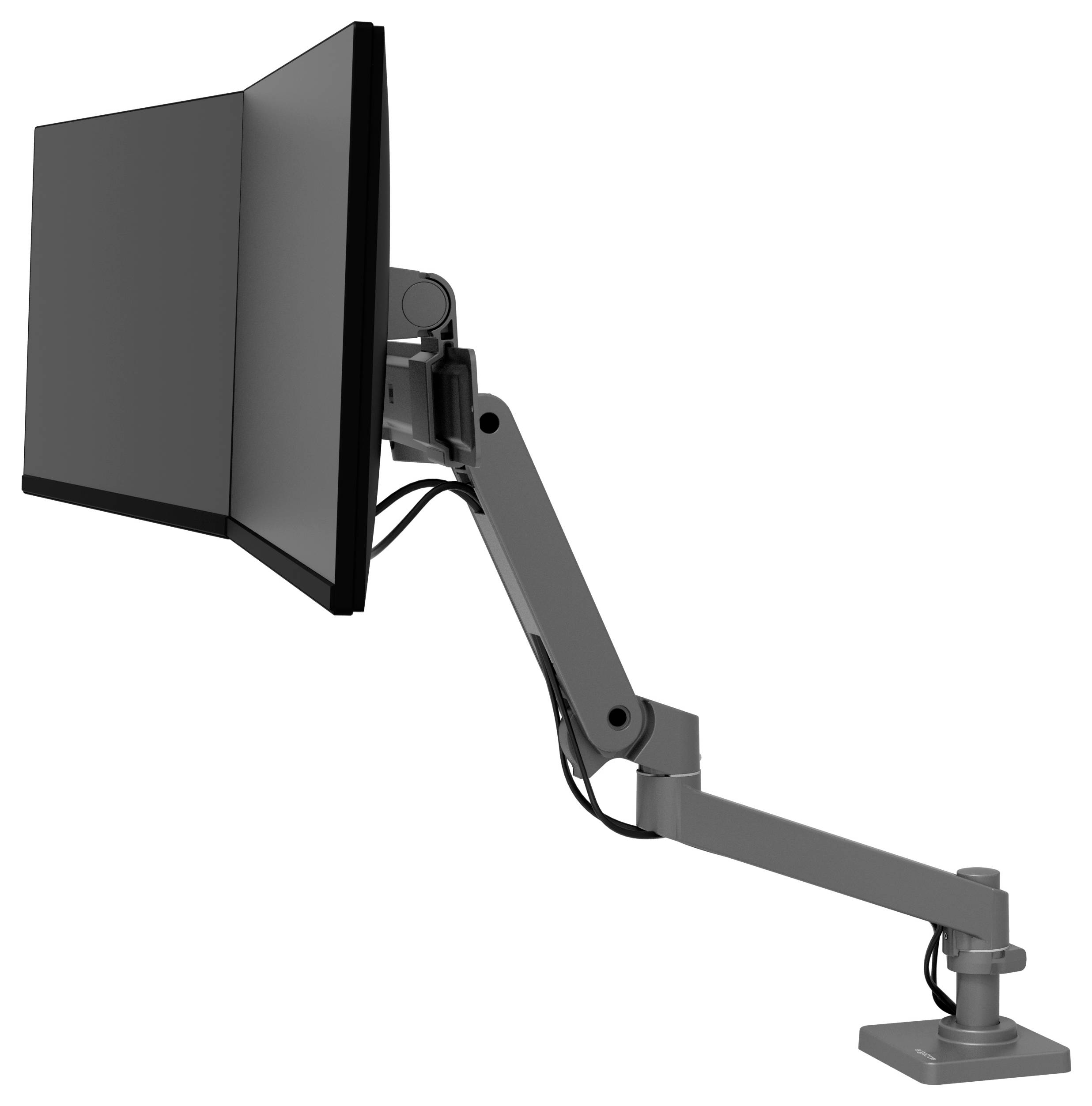 Ergotron 45-684-293 Monitor asztali tartó 2 Kijelző(k) 68,6 cm (27") Szürke Állítható magasságú, Dönthető-2