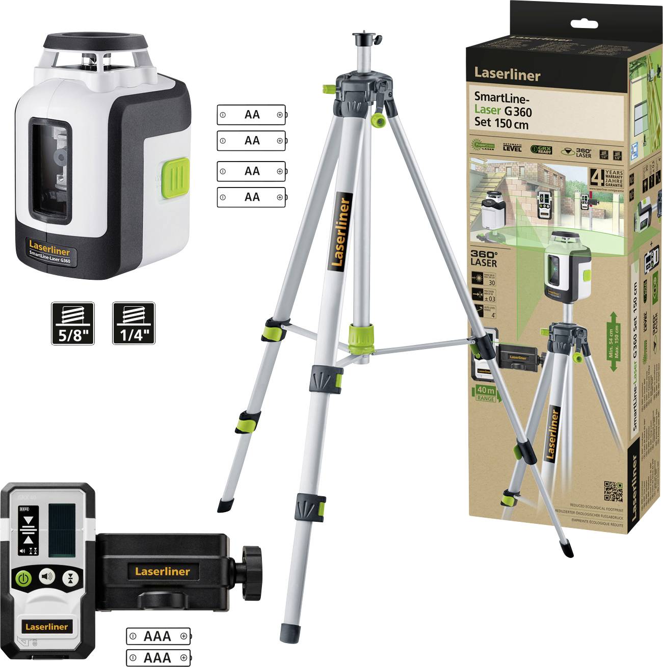Laserliner SmartLine-Laser G360 Set 150cm 360°-os vonallézer
