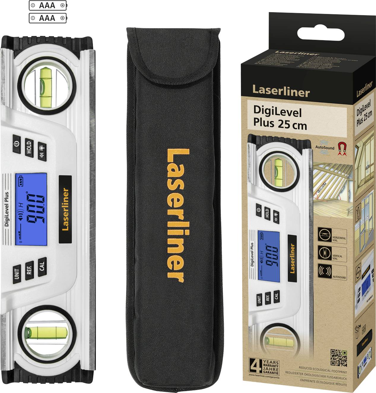 Laserliner DigiLevel Plus 25 081.249E Digitális vízmérték Mágnessel
