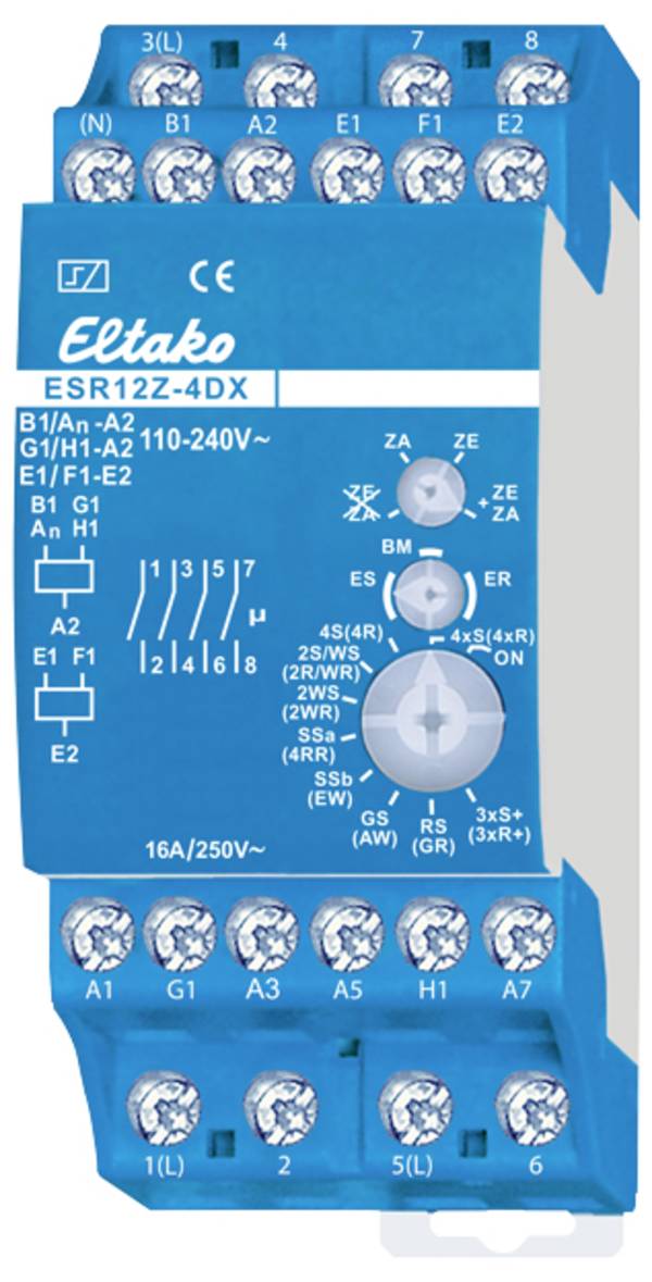 Áramlöket kapcsoló Kalapsín Eltako ESR12Z-4DX/110-240V 4 záró 16 A 2000 W 1 db