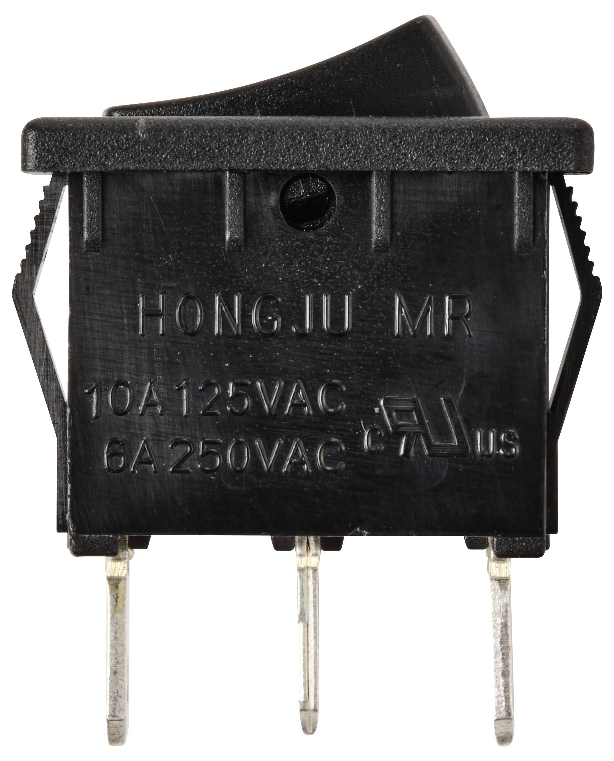 TRU COMPONENTS TC-13599544 Billenőkapcsoló 250 V/AC 6 A 1 x BE/KI/BE Reteszelő/0/reteszelő 1 db-3