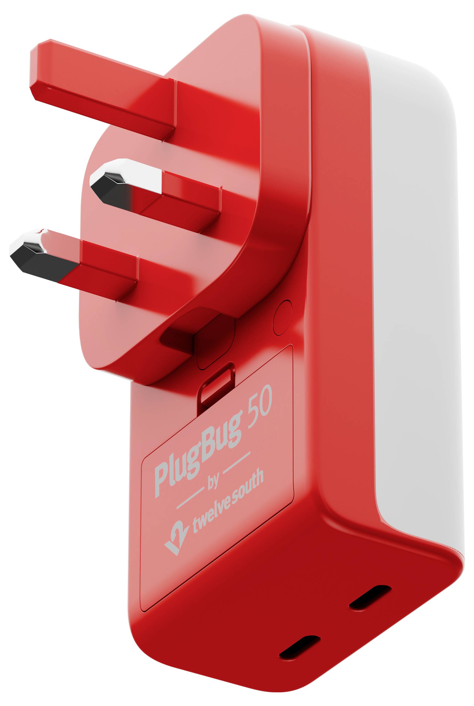 Twelve South Twelve South PlugBug 50W USB-C Wall Trav USB-s töltőkészülék 50 W USB-C® Fehér, Piros Gyorstöltő-2