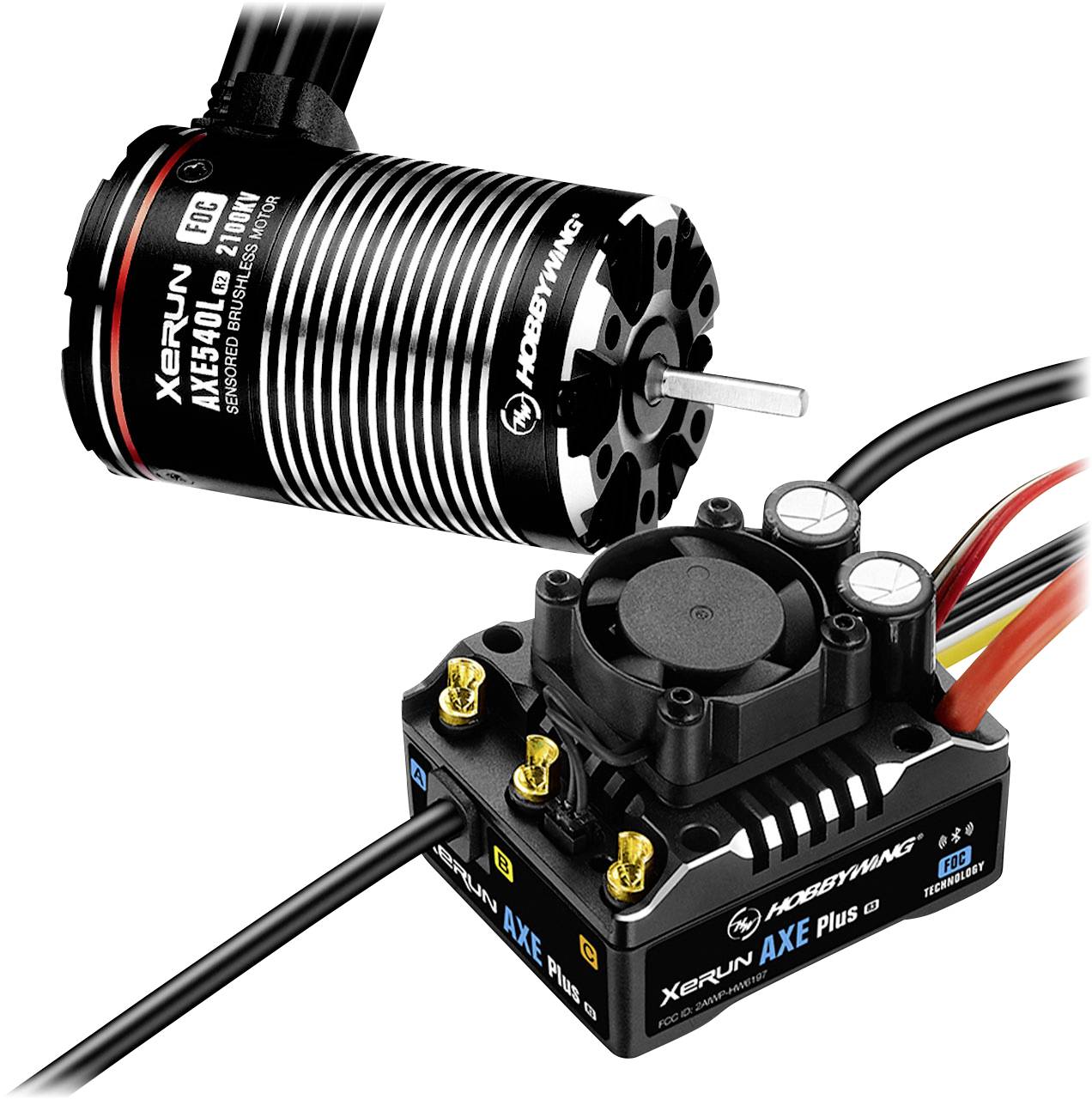 Hobbywing AXE Plus R3 540L 2100kV R2 38020386 Modellautó brushless meghajtó készlet 1:6, 1:8, 1:10