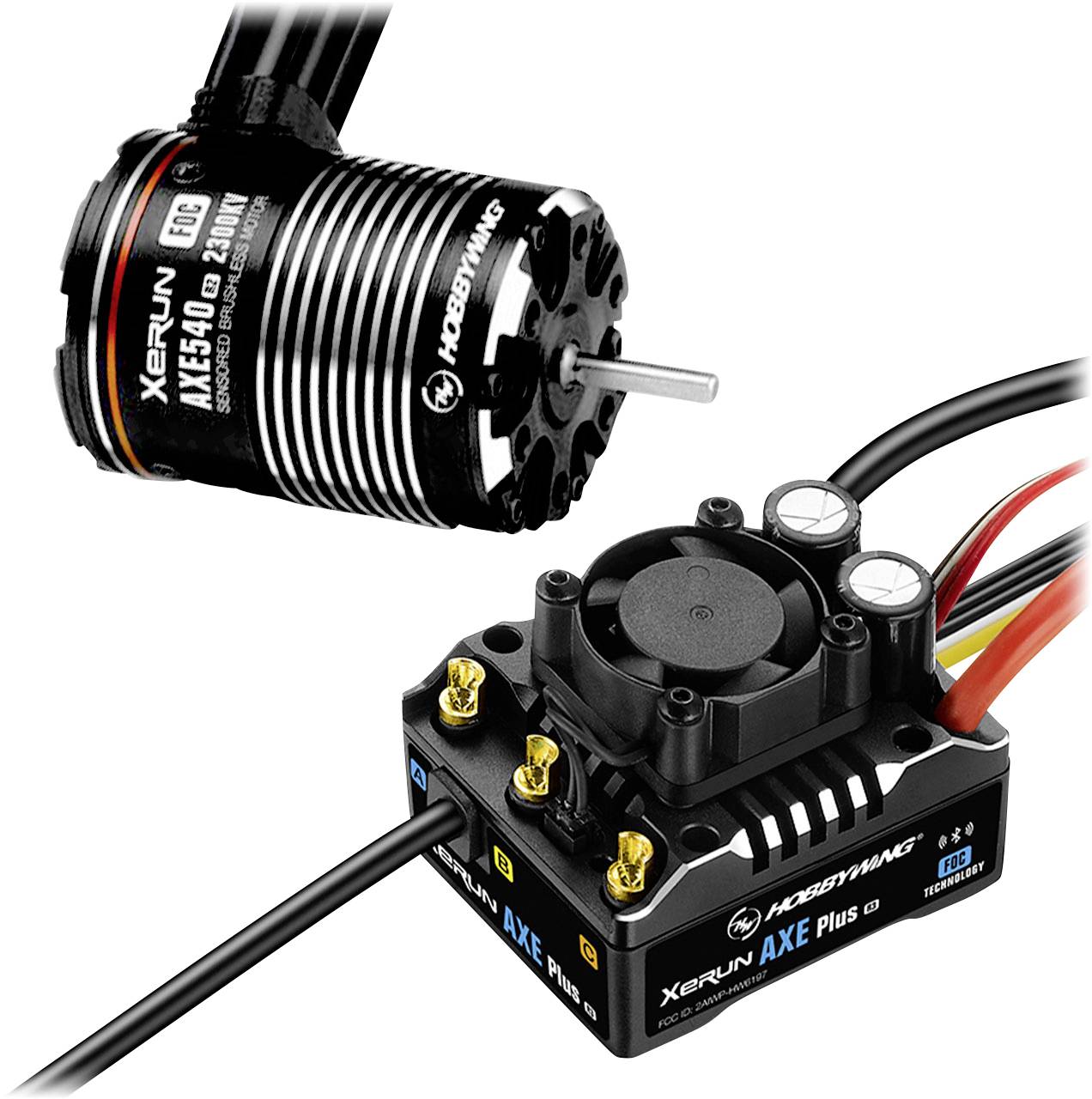 Hobbywing AXE Plus R3 540L 2300kV R2 38020387 Modellautó brushless meghajtó készlet 1:6, 1:8, 1:10