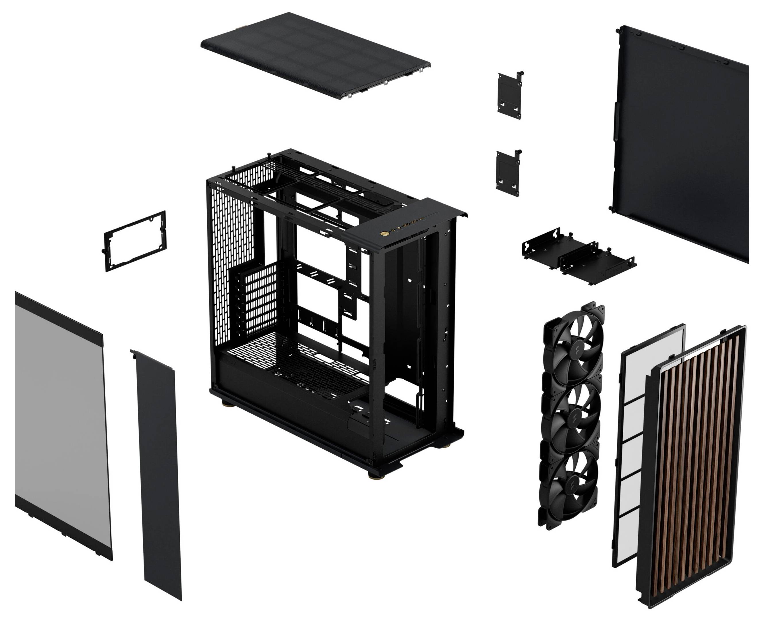 Fractal Design FRACTAL DESIGN Geh North XL RC Charcoal Desktop Számítógép ház Fekete, Antracit-14