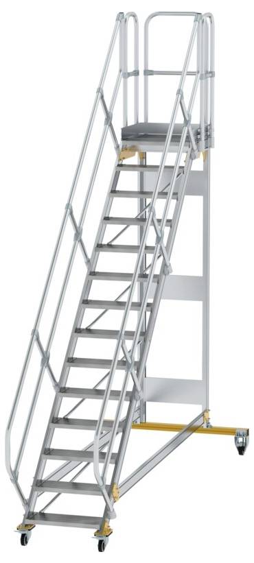 MUNK Günzburger Steigtechnik 600774 Alumínium, Acél, ónozott Lépcső Munkamagasság (max.): 3202 cm