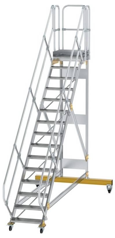 MUNK Günzburger Steigtechnik 600775 Alumínium, Acél, ónozott Lépcső Munkamagasság (max.): 3315 cm