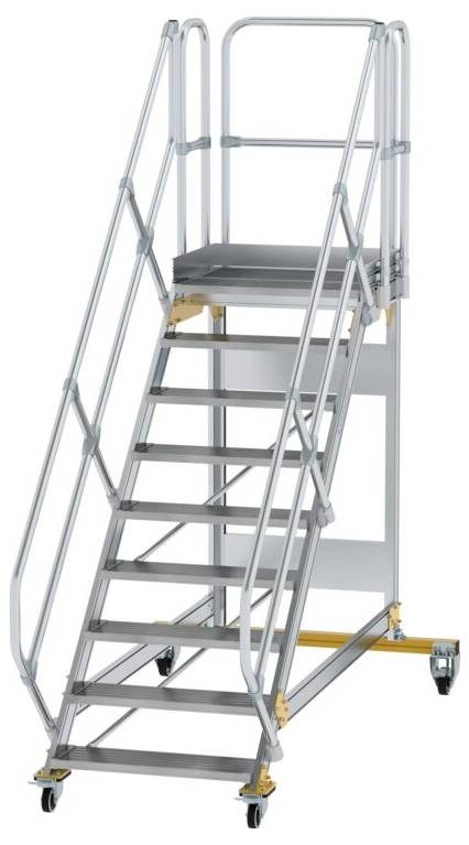 MUNK Günzburger Steigtechnik 600789 Alumínium, Acél, ónozott Lépcső Munkamagasság (max.): 0 cm