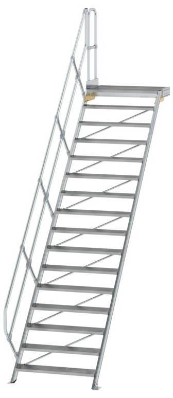 MUNK Günzburger Steigtechnik 600476 Alumínium, Acél, ónozott Lépcső