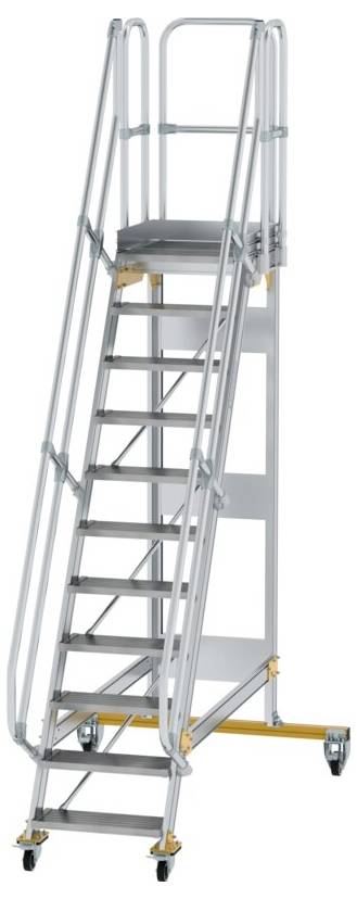 MUNK Günzburger Steigtechnik 600711 Alumínium, Acél, ónozott Lépcső Munkamagasság (max.): 2370 cm