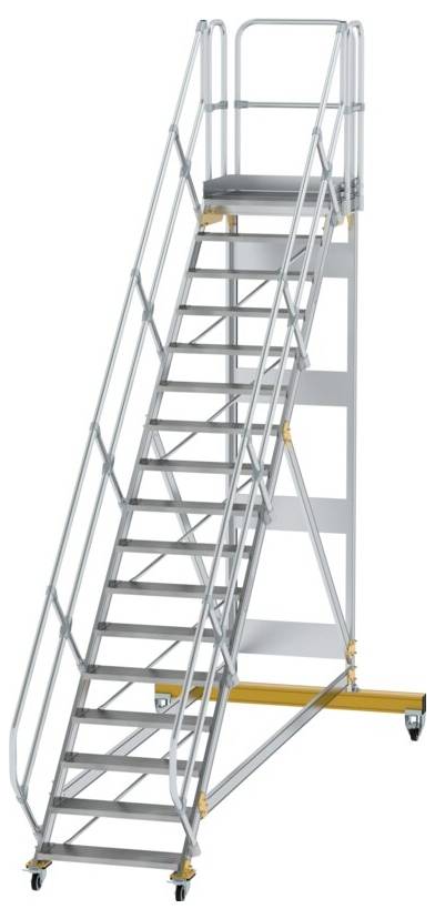 MUNK Günzburger Steigtechnik 600797 Alumínium, Acél, ónozott Lépcső Munkamagasság (max.): 0 cm