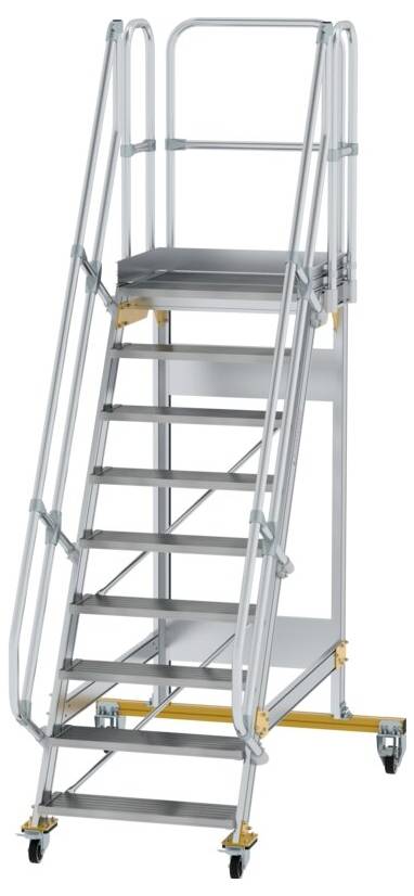 MUNK Günzburger Steigtechnik 600729 Alumínium, Acél, ónozott Lépcső Munkamagasság (max.): 2137 cm 85.1 kg