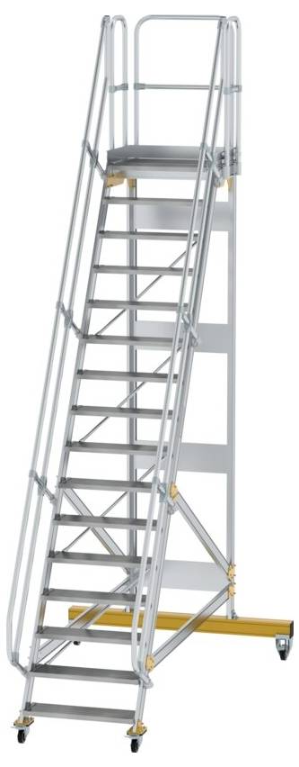 MUNK Günzburger Steigtechnik 600736 Alumínium, Acél, ónozott Lépcső Munkamagasság (max.): 2984 cm