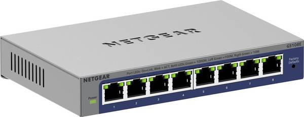 NETGEAR GS108E-400EUS Plus GS108Ev4 Hálózati switch  16 GBit/s