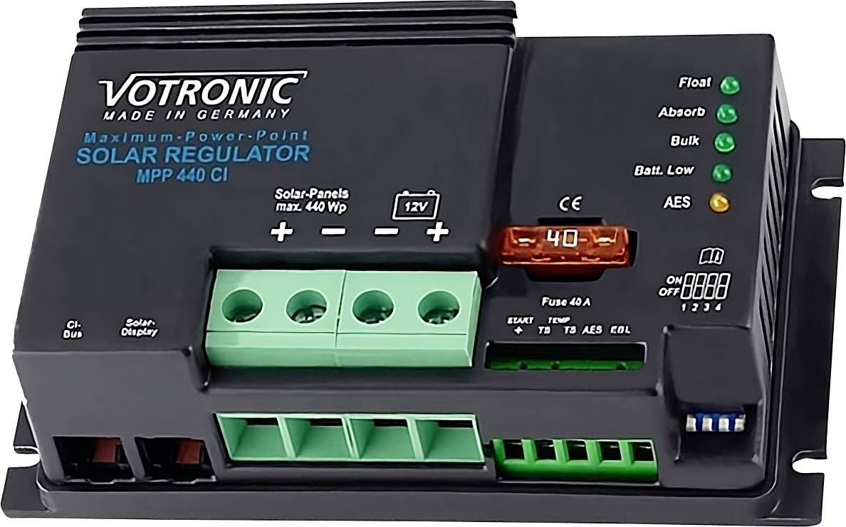 Votronic MPP 440 CI Napelem töltésszabályozó MPPT 12 V 32 A